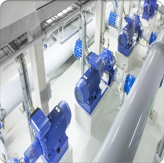 Installations de moteurs industriels en usine